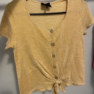Anthropology W5 Yellow Strip Shirt Size Medium